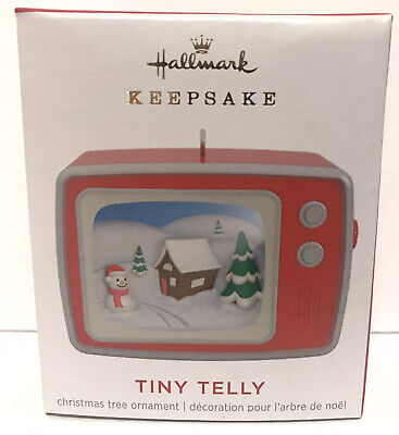 2021 Hallmark Mini Tiny Telly Television Lighted Miniature Keepsake Ornament