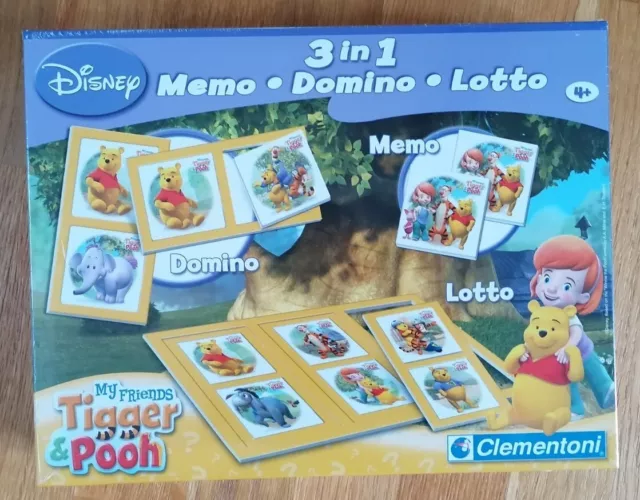 Clementoni - 3in1 Memo-Domino-Lotto Winnie the Pooh NEU OVP!