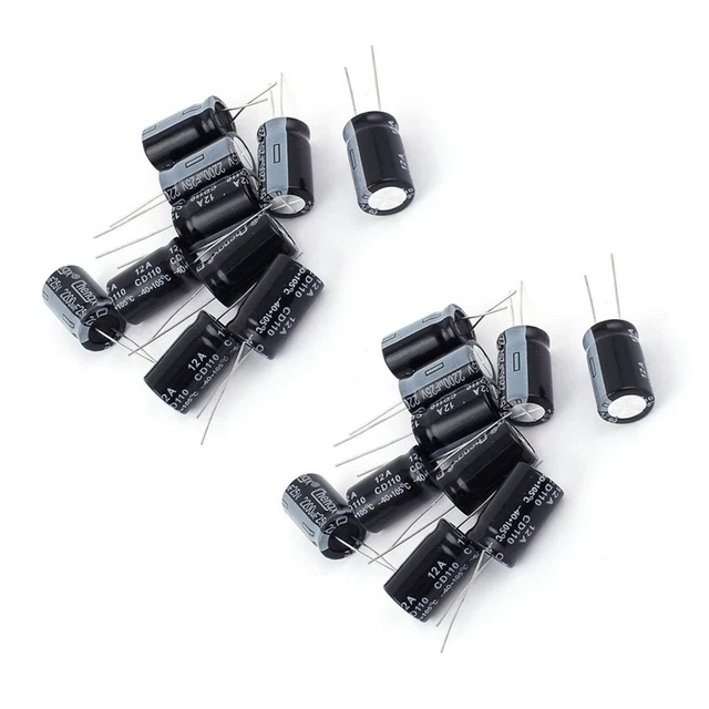 20pcs 25V 2200UF Through Hole Aluminum Electrolyte Capacitor 13X2U8I8