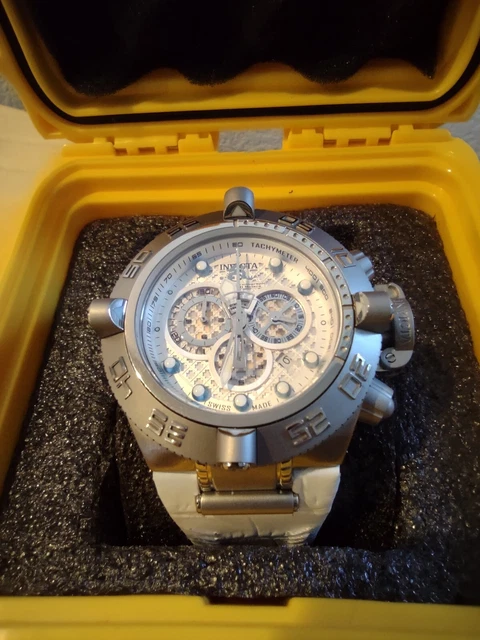 Invicta project ABDA subaqua Noma IV white leather band