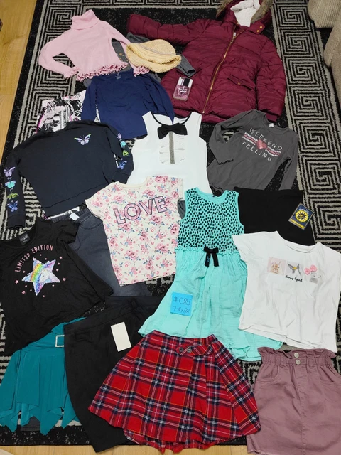 #C85 Enorme pacchetto di vestiti per ragazze 7-8 anni GEORGE NEXT PRIMARK M&S