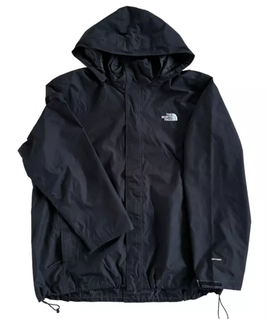 The North Face Dryvent Rain Jacket Size XXL In Black Men's Hooded Waterproof