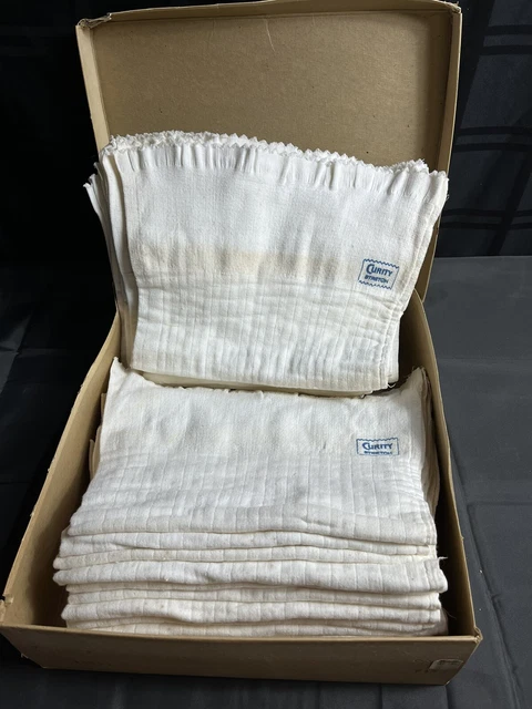 Vintage Lot of 23 Curity Stretch Cloth Baby Diapers