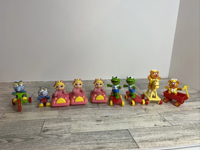 Set 9 McDonalds HappyMeal Muppet Babies 1986 Gonzo Fozzie Piggy Kermit Vehicles