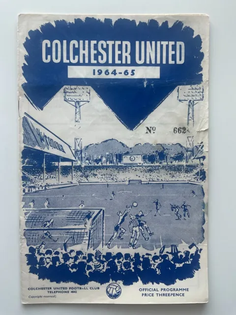 Colchester United V Carlisle United. 22Nd August 1964. Division Three