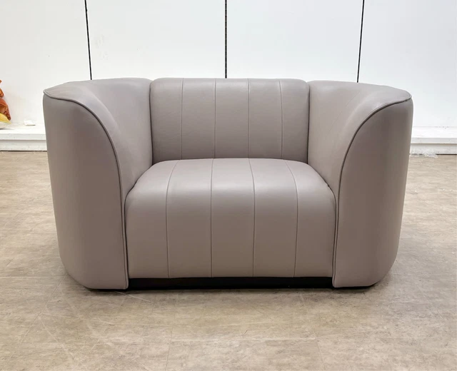 SOFOLOGY 'THE FITZROVIA' Chair Latte Leather Loveseat Armchair