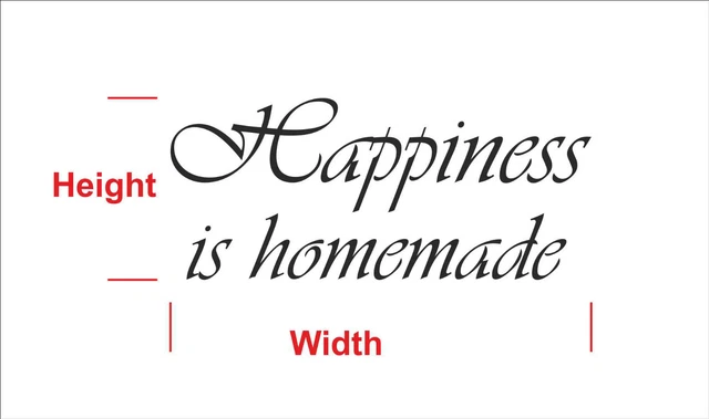HAPPINESS IS HOMEMADE Quote sticker decal vinyl wall art decoration HH3