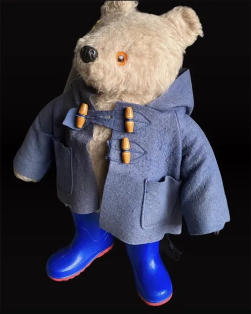 Vintage 1972 Gabrielle Designs Paddington Bear made in England With Clothes Good 2