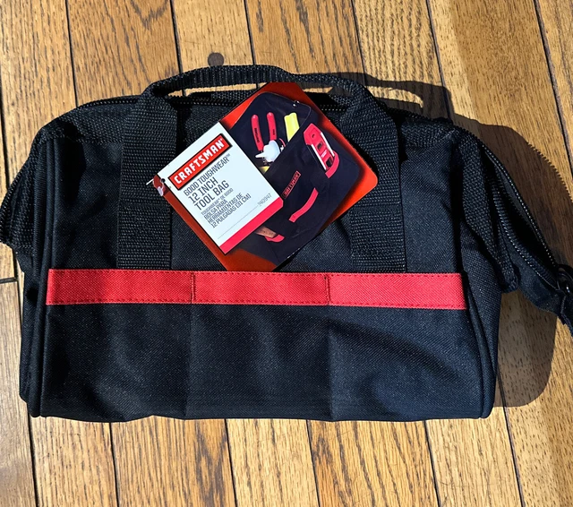 NOS Craftsman 12" Large Mouth Tool Bag Wide Opening Durable Pockets  40947