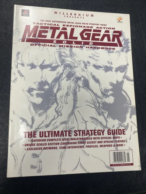 METAL GEAR SOLID Official Mission Handbook Strategy Guide Millenium Mint!!