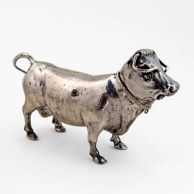 Cow Form Tea Caddy Hanau 930 Sterling Silver London Import 1899