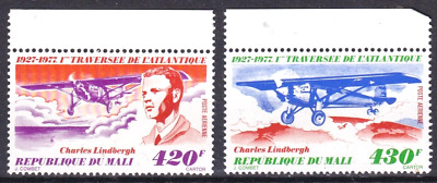 1977 Republic Of Mali (2) "Charles Lindbergh " Bright & Fresh " NH