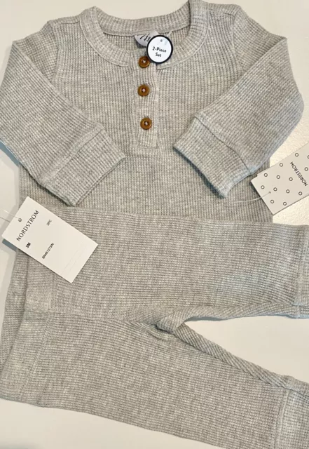Nordstrom Baby Infant Boy Girl Waffle Knit Top & Pant Set, NB, Newborn, 3 Months