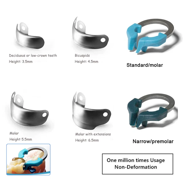 Dental Matrix Bands Ring Sectional Matrice Clamp Fit Garrison Palodent V3 System
