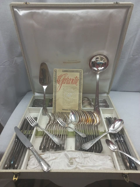 Francois Frionnet Menagere 62 Pieces Marly Rocaille Louis Xv Ecrin Parfait Etat
