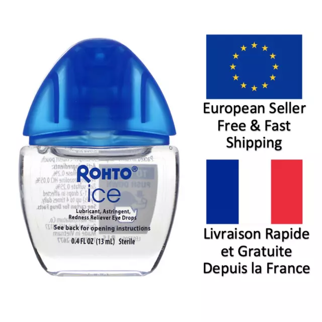 Rohto Ice 13ml Cooling Eyes Drops 8 Symptom Relief Gouttes Yeux