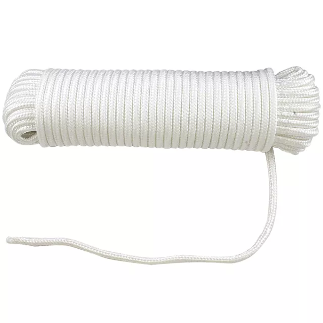 100' ft X 5/16' SUPER STRONG BRAIDED NYLON ROPE 190 lb WORKING LOAD Heavy Duty