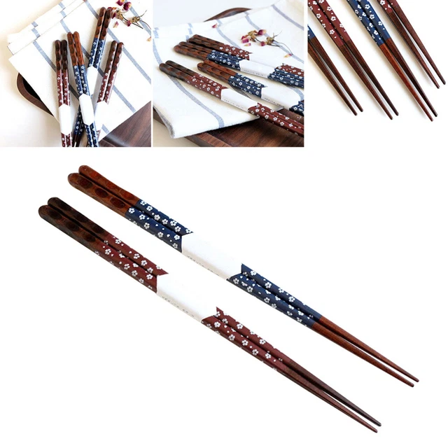 Paquete familiar de 2 pares de palillos de cereza estilo japonés