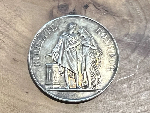 Jeton/Médaille de Mariage en Argent (105-2/P5/A12