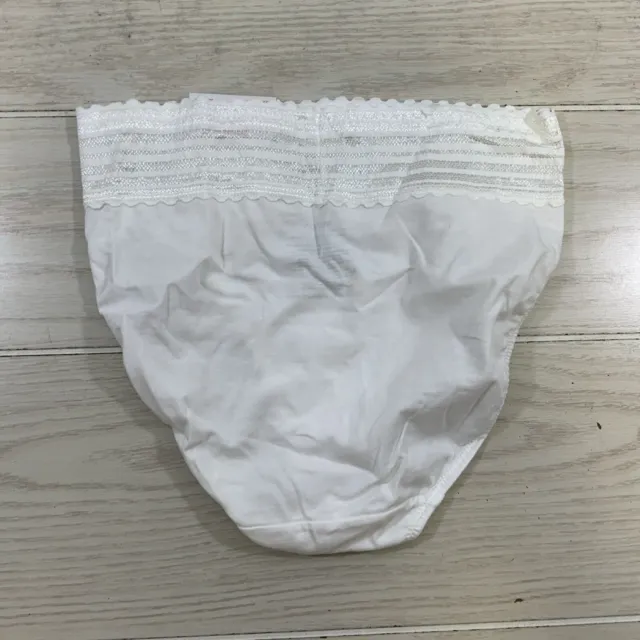 Warners No Muffin Top Hi-Cut Panty, Womens Size Small/5, White MSRP $12 3