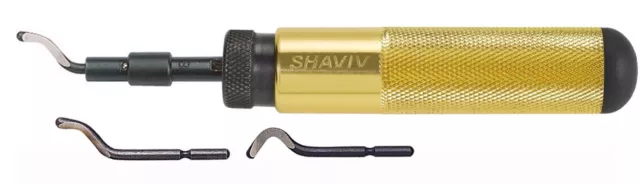 Shaviv Set E Aluminum Handle  w/ 2 EA  E100,E200,E300  Blades  #90087