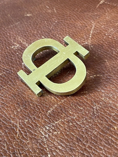 Lettera F - Ф Lettere in metallo vintage anni '80 Made in Europe Fatto a...