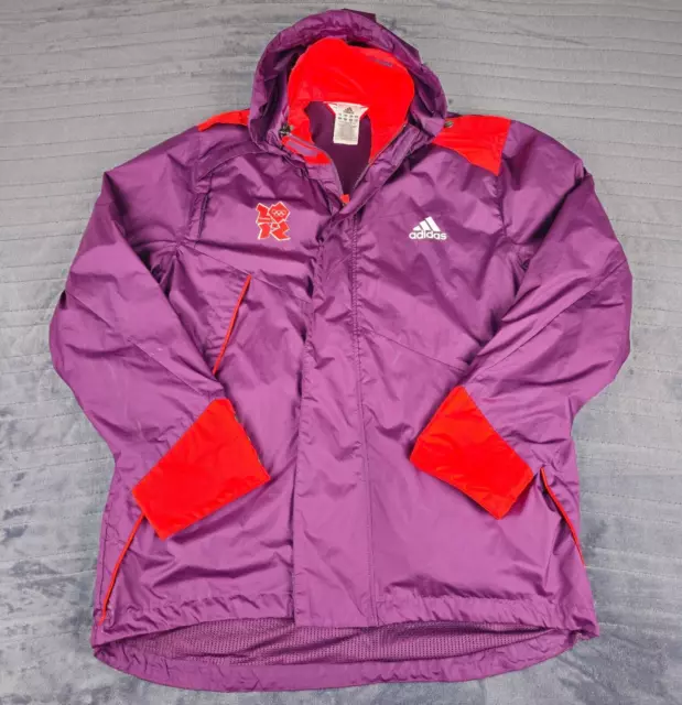 Adidas Jacket Adult Large Purple London GB Olympics 2012 Rain Jacket Coat