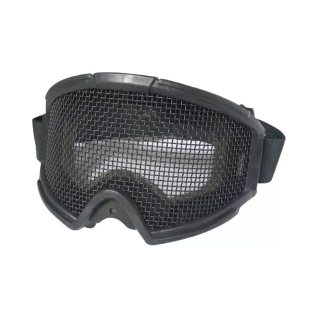 Occhialoni 6058B Occhiali Maschera Snow Softair Con Rete Metallica Nera