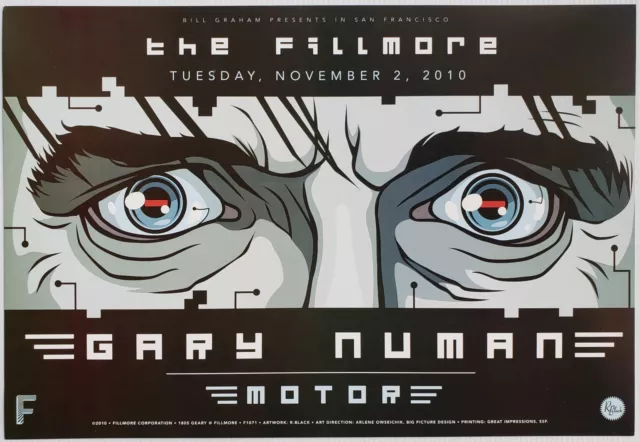 Gary Numan Concert Poster 2010 F-1071 Fillmore