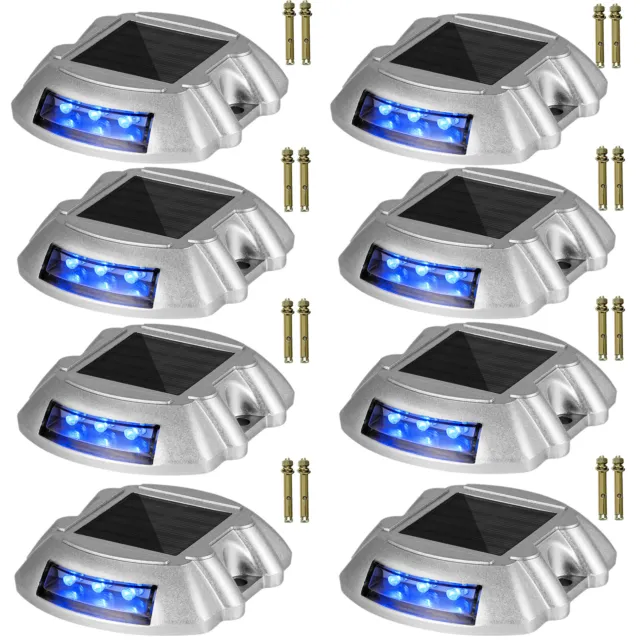 VEVOR 8 Pack Solar Driveway Lights LED Solar Lights for Dock Deck Outdoor, IP68