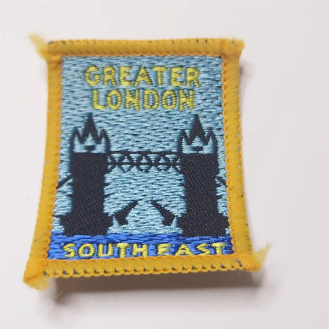 Greater London South East English District Scout Patch Scouting Badge Old Back