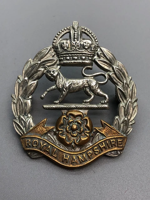 ORIGINAL WW1 BRITISH Army Cap Badge - Royal Hampshire Regiment £12.00 ...