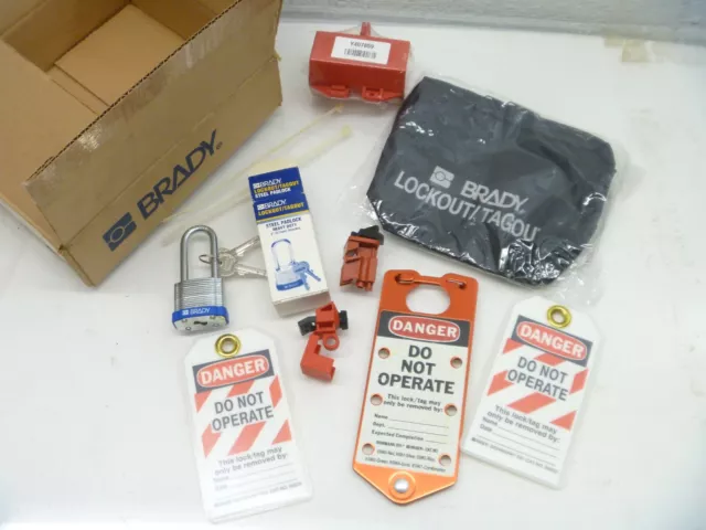 Brady Lockout Tag Padlock Pouch Wire Lot