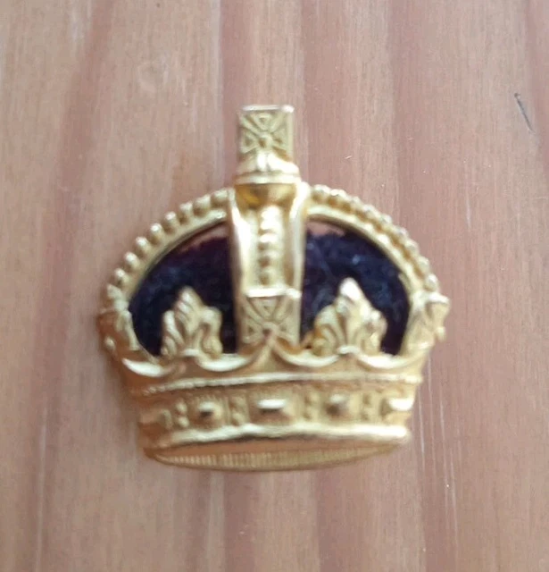 VINTAGE BRITISH ARMY Officers Insignia Military Cap Uniform Lapel Badge ...