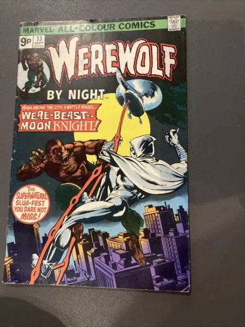 Werewolf By Night #33 - 2nd App Moon Knight- Marvel Comics 1975 - Back Issue