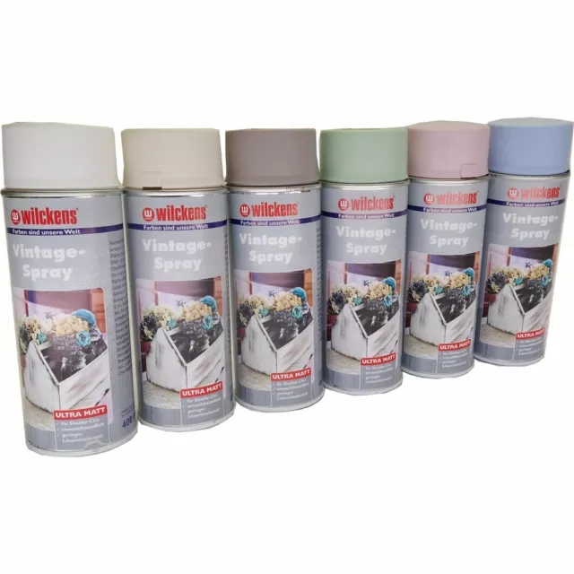 (19,88€/L) Wilckens Vintage-Spray 400ml Kreide-Effekt 9 Farben matt Shabby DIY