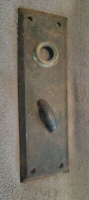 Vintage Cast Iron SARGENT Door Plate, Backplate Escutcheon with Twist Lock Latch