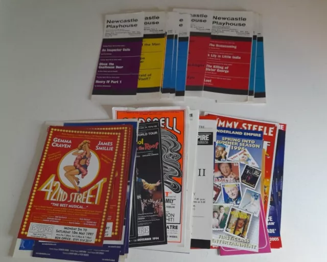 Rare Retro Vintage Newcastle Playhouse Sunderland Empire Theatre Leaflets flyers