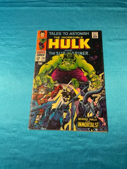 Tales To Astonish # 101, Mar. 1968, Sub-Mariner! Hulk! Fine  Condition