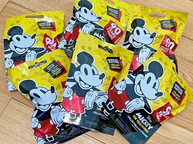 Disney Mickey Mouse 90 Years of Magic LOT of 6 Blind Bags 2" PVC Toy 2018 SEALED