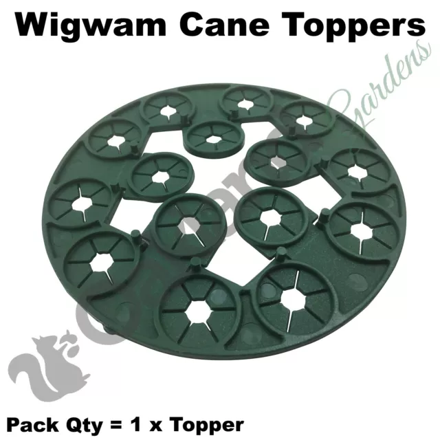 Wigwam Support Garden Bean Sweet Pea Cane Caps Grips Bamboo Plant Holder Qty= 1