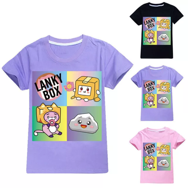 Children Lanky Box Short Sleeve T-Shirt Summer Casual Shirts Soft Breathable