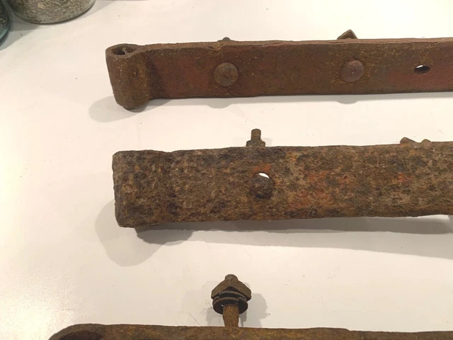 Primitive Barn Door Hardware Straps Antique Hand Forged 1800 Hudson Valley Farm 3