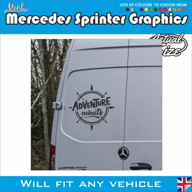 REAR MERCEDES SPRINTER Motorhome Camper Decals Stickers Van Graphics NO P&P 109