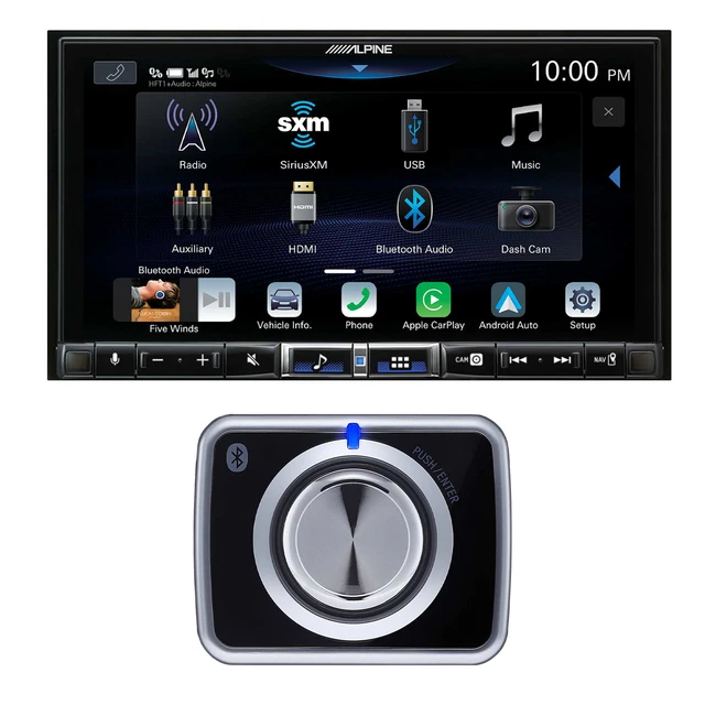 Alpine iLX-507 7" CarPlay/Android Auto Hi-Res Receiver With RUX-H02 Halo Wire...