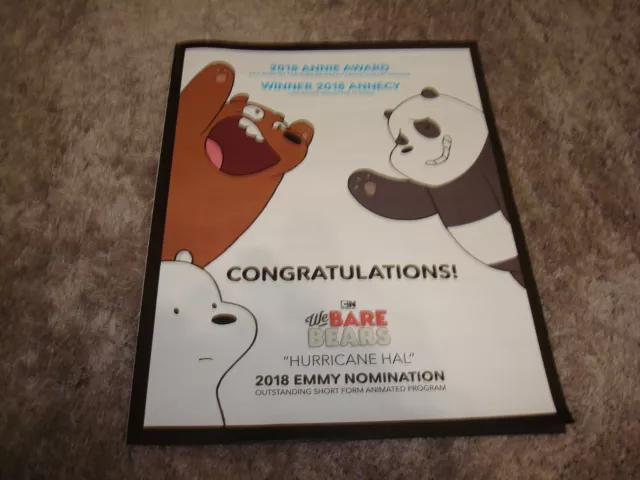 WE BARE BEARS, HURRICANE HAL 2018 Emmy & Annie Award ad from Cartoon Network
