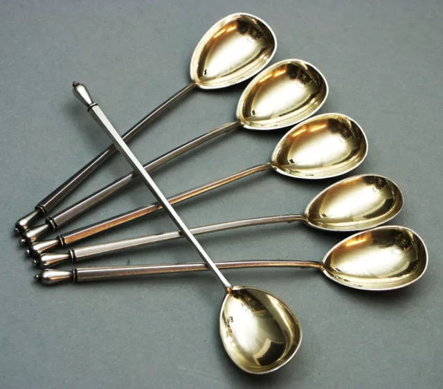 6 russische Kaffee Löffel Silber 84 / 875 antique russian silver spoon Eislöffel