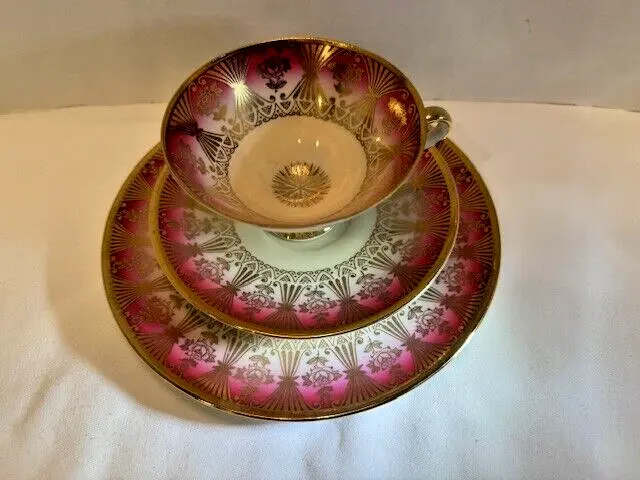 Vintage Winterling Marktleuthen Bavaria Trio Cup, Saucer, Dessert Plate 3 pieces
