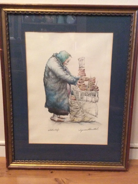 Seymour Rosenthal "Pretzel Woman" signed Artist's Proof Seymour Rosenthal "Pretzel Woman" signed Artist's Proof