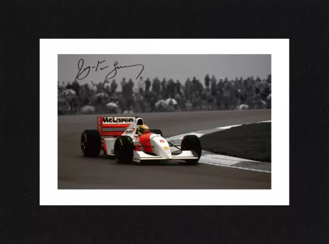 8X6 Mount AYRTON SENNA Signed PHOTO Print ReadyTo Frame McLAREN Formula One